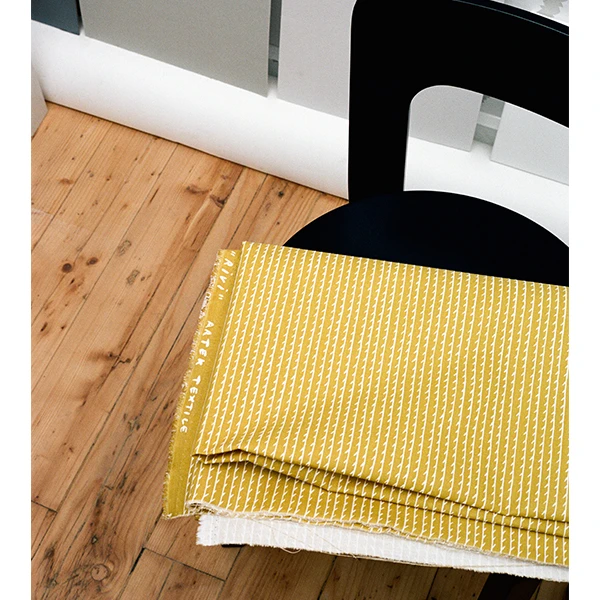 Artek Rivi Acrylic Coated Fabric, 145 X 300 Cm, Mustard - White 3 Artek Rivi Acrylic Coated Fabric, 145 X 300 Cm, Mustard - White - Image 3