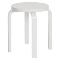 Artek Aalto Stool E60, Lacquered White