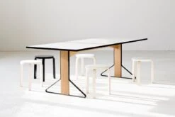 Artek Kaari Table REB 001, White Laminate - Oak -Artek 1840322 Kaari Table rectangular REB001 natural oak white HPL master