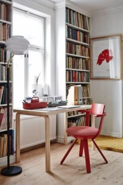 Artek Aalto Table 80A, Birch - White 8 Artek Aalto Table 80A, Birch - White -Artek 1841621 Rival Chair KG002 Aalto Table rectangular 80A master
