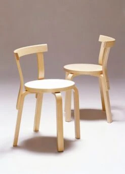 Artek Aalto Chair 68, Birch - White Laminate 9 Artek Aalto Chair 68, Birch - White Laminate -Artek 1842284 Chair 68 birch master