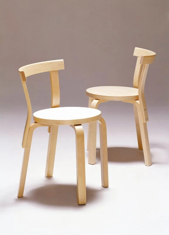 Artek Aalto Chair 68, Birch - White Laminate 5 Artek Aalto Chair 68, Birch - White Laminate - Image 5