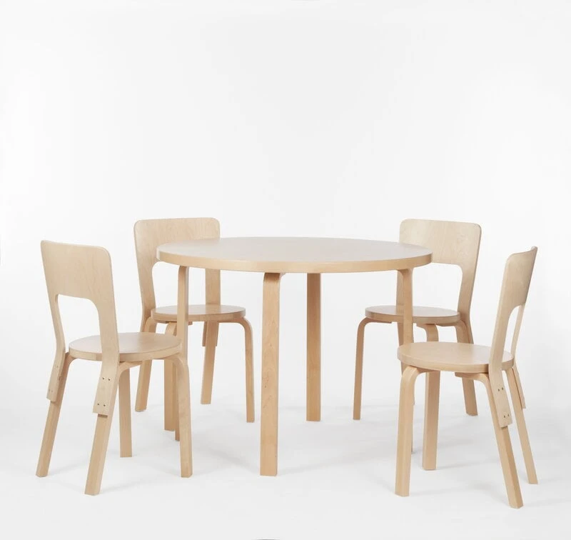 Artek Aalto Table 90A, Birch 2 Artek Aalto Table 90A, Birch - Image 2