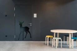 Artek Aalto Stool E60, Petrol - Birch 7 Artek Aalto Stool E60, Petrol - Birch -Artek 1907372 Port school Biel CH interior3 master