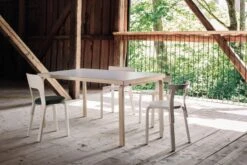 Artek Aalto Chair 68, Birch - White Laminate 8 Artek Aalto Chair 68, Birch - White Laminate -Artek 1953923 Aalto Table 82A rectangula birch Chair 65 Chair 68 Chair 66 Chair 69 white lacquered master