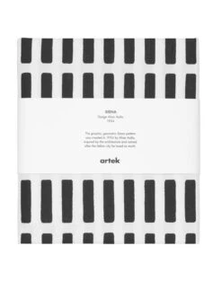 Artek Siena Cotton Fabric, 150 X 300 Cm, White - Black -Artek 1961551 Siena Fabric pre cut white black master