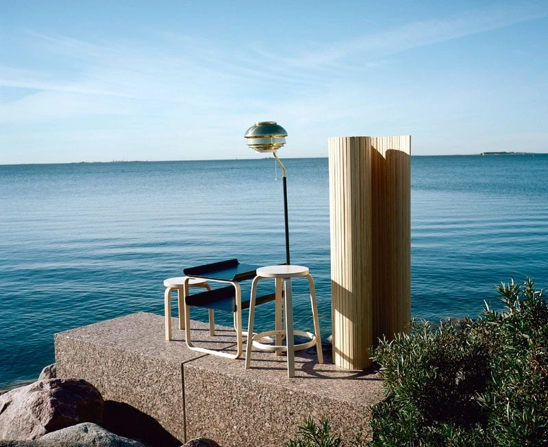 Artek Aalto Side Table 915, Black - Birch - Image 4