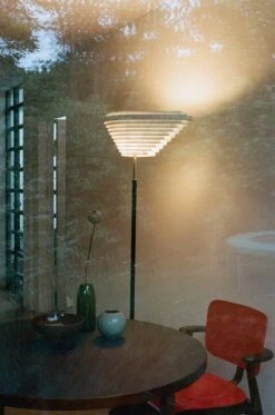 Artek Aalto Floor Lamp A810, Stainless Steel 9 Artek Aalto Floor Lamp A810, Stainless Steel -Artek 2378186 Floor Light A810 Angel Wing Domus Chair Aalto Table round walnut stain 1 master