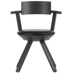 Artek Rival Chair KG002, Dark Grey/leather