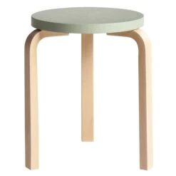 Artek Aalto Stool 60, Green - Birch