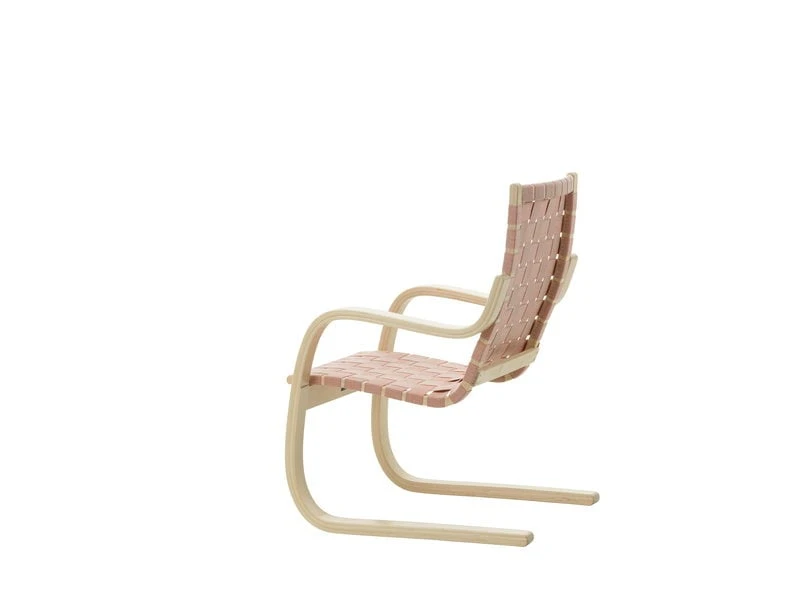 Artek Aalto Armchair 406, Birch - Natural/red Webbing 2 Artek Aalto Armchair 406, Birch - Natural/red Webbing - Image 2