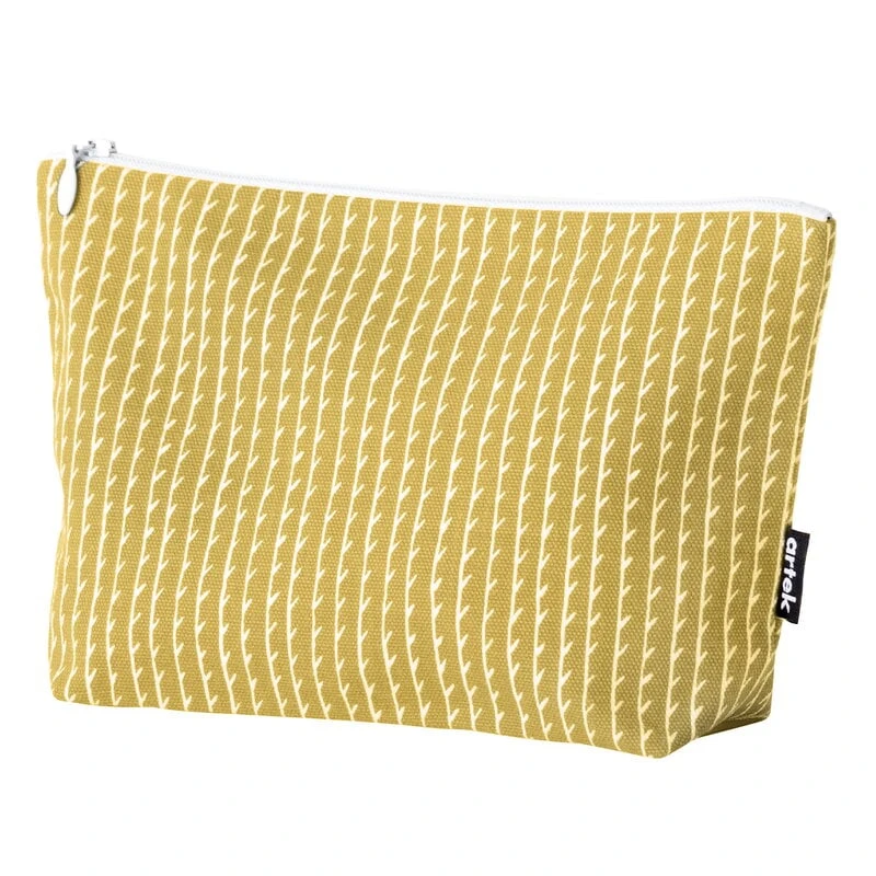 Artek Rivi Pouch, Small, Mustard - White 1 Artek Rivi Pouch, Small, Mustard - White