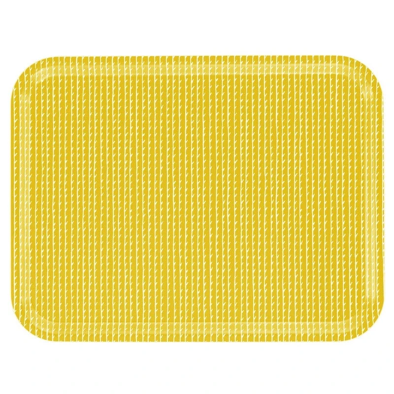 Artek Rivi Tray, 43 X 33 Cm, Mustard - White 1 Artek Rivi Tray, 43 X 33 Cm, Mustard - White