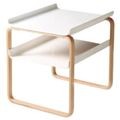 Artek Aalto Side Table 915, White - Birch -Artek 31 Artek91 20 TH