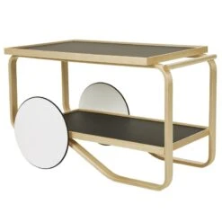 Artek Aalto Tea Trolley 901, Black - Birch