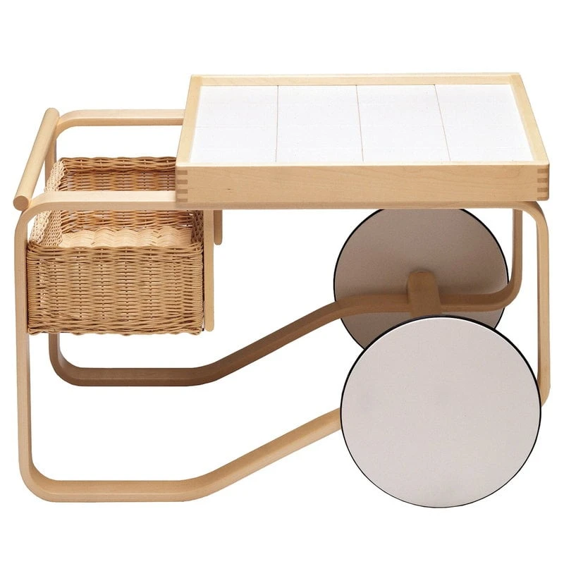 Artek Aalto Tea Trolley 900, White 1 Artek Aalto Tea Trolley 900, White