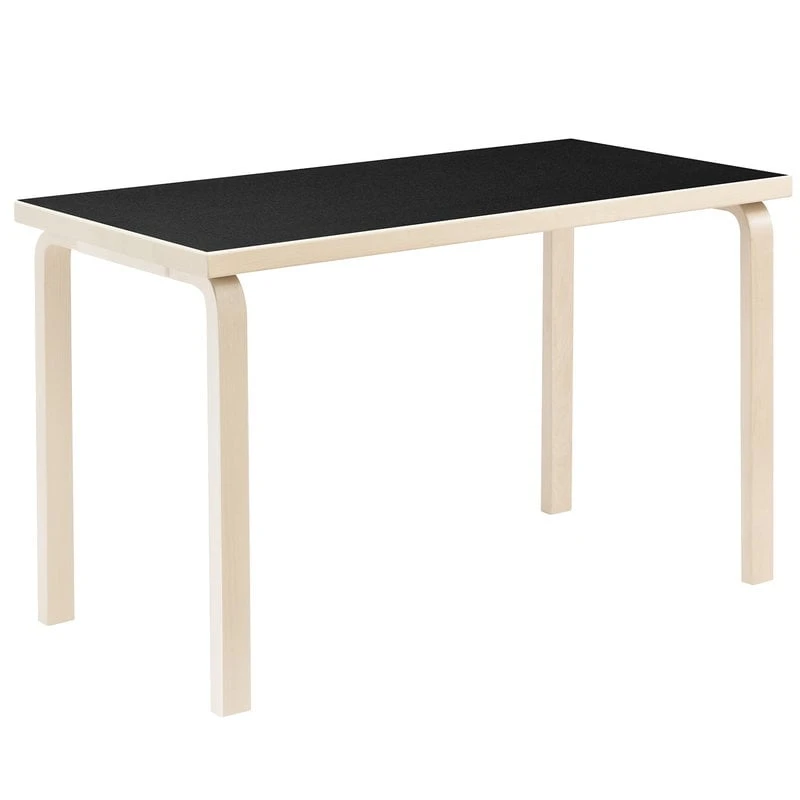 Artek Aalto Table 80A, Birch - Black 1 Artek Aalto Table 80A, Birch - Black