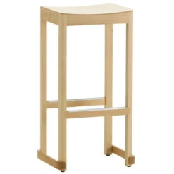 Artek Atelier Bar Stool, 75 Cm, Lacquered Beech