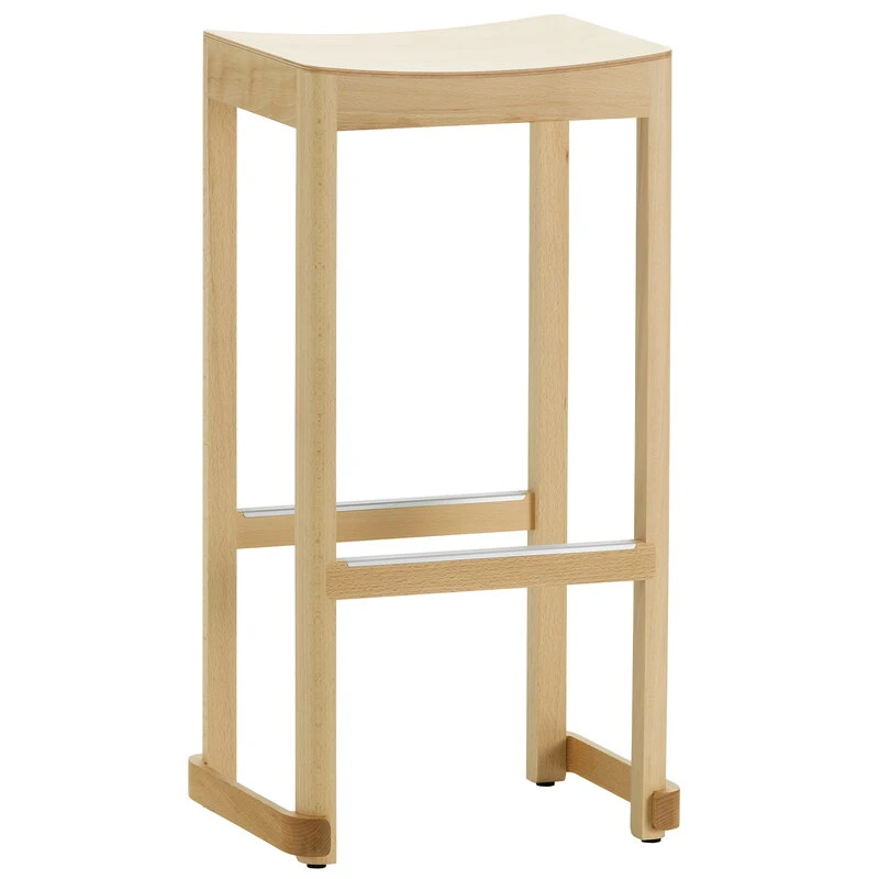 Artek Atelier Bar Stool, 75 Cm, Lacquered Beech 1 Artek Atelier Bar Stool, 75 Cm, Lacquered Beech