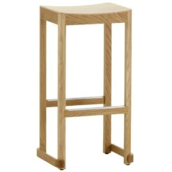 Artek Atelier Bar Stool, 75 Cm, Lacquered Oak
