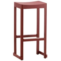 Artek Atelier Bar Stool, 75 Cm, Dark Red