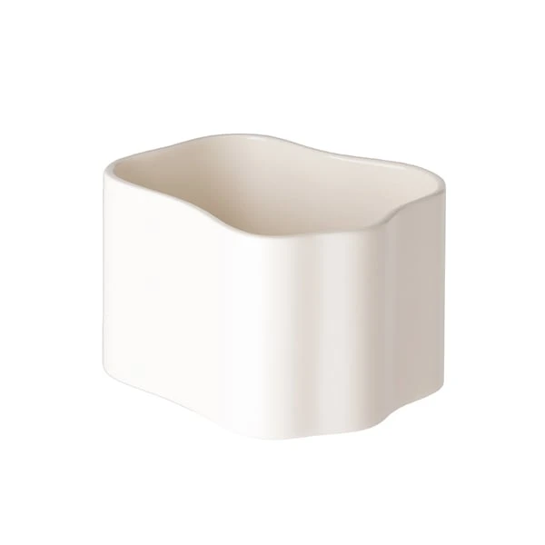 Artek Riihitie Plant Pot B, Small, White Gloss 1 Artek Riihitie Plant Pot B, Small, White Gloss