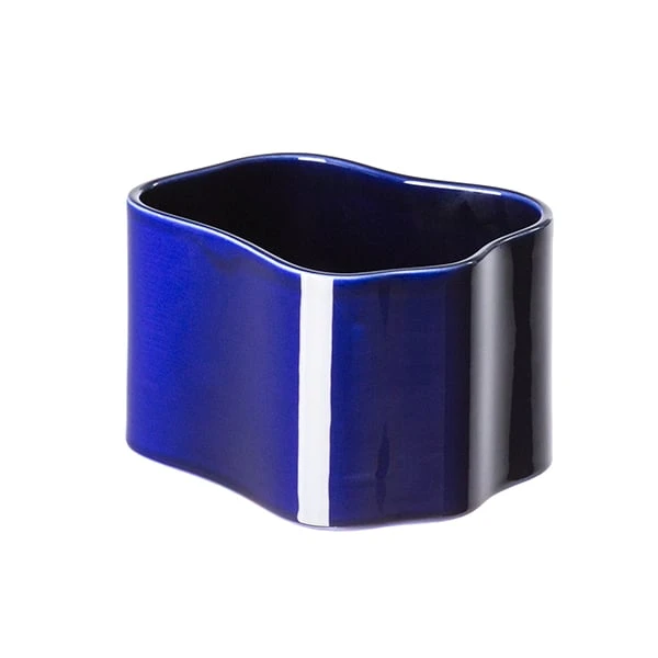 Artek Riihitie Plant Pot B, Small, Blue Gloss 1 Artek Riihitie Plant Pot B, Small, Blue Gloss
