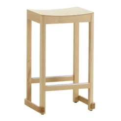 Artek Atelier Bar Stool, 65 Cm, Lacquered Beech