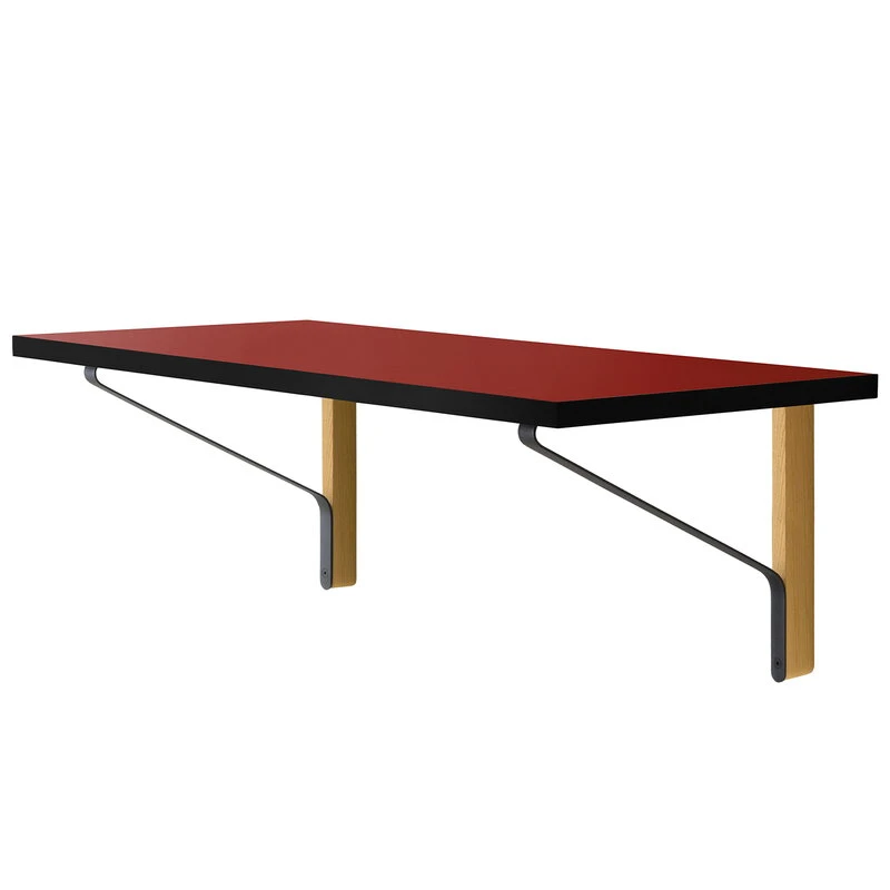 Artek Kaari Wall Console REB 006, Red - Black - Oak 1 Artek Kaari Wall Console REB 006, Red - Black - Oak