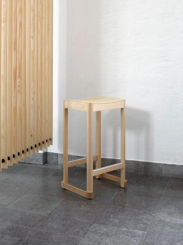 Artek Atelier Bar Stool, 65 Cm, Lacquered Beech 2 Artek Atelier Bar Stool, 65 Cm, Lacquered Beech - Image 2