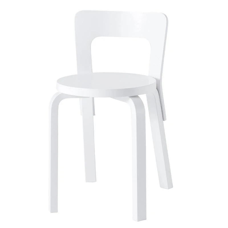 Artek Aalto Chair 65, All White 1 Artek Aalto Chair 65, All White