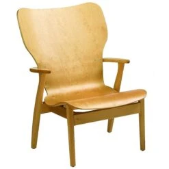 Artek Domus Lounge Chair, Stained Honey
