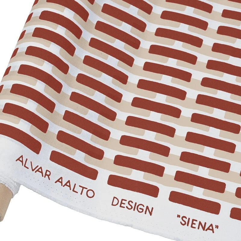 Artek Siena Canvas Cotton Fabric, 150 X 300 Cm, Brick - Sand 1 Artek Siena Canvas Cotton Fabric, 150 X 300 Cm, Brick - Sand