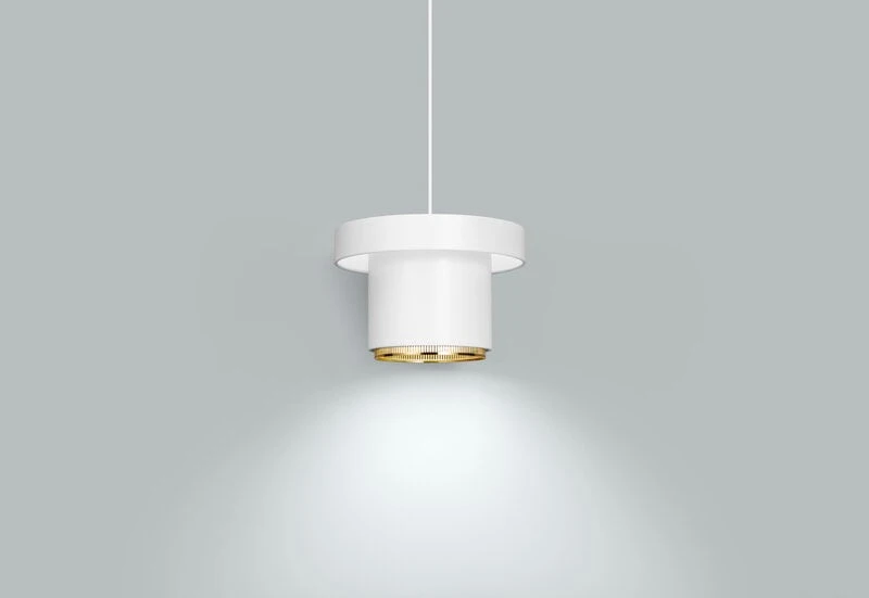 Artek A201 Pendant, White - Brass 3 Artek A201 Pendant, White - Brass - Image 3