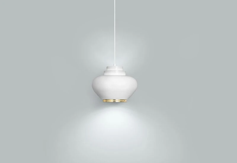 Artek Aalto Pendant Lamp A333, White - Brass 5 Artek Aalto Pendant Lamp A333, White - Brass - Image 5