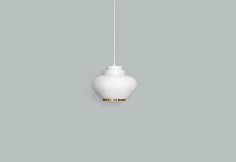 Artek Aalto Pendant Lamp A333, White - Brass 4 Artek Aalto Pendant Lamp A333, White - Brass - Image 4