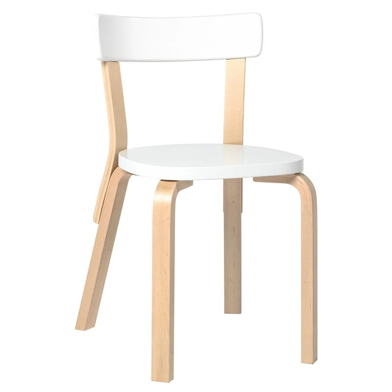 Artek Aalto Chair 69, White 1 Artek Aalto Chair 69, White