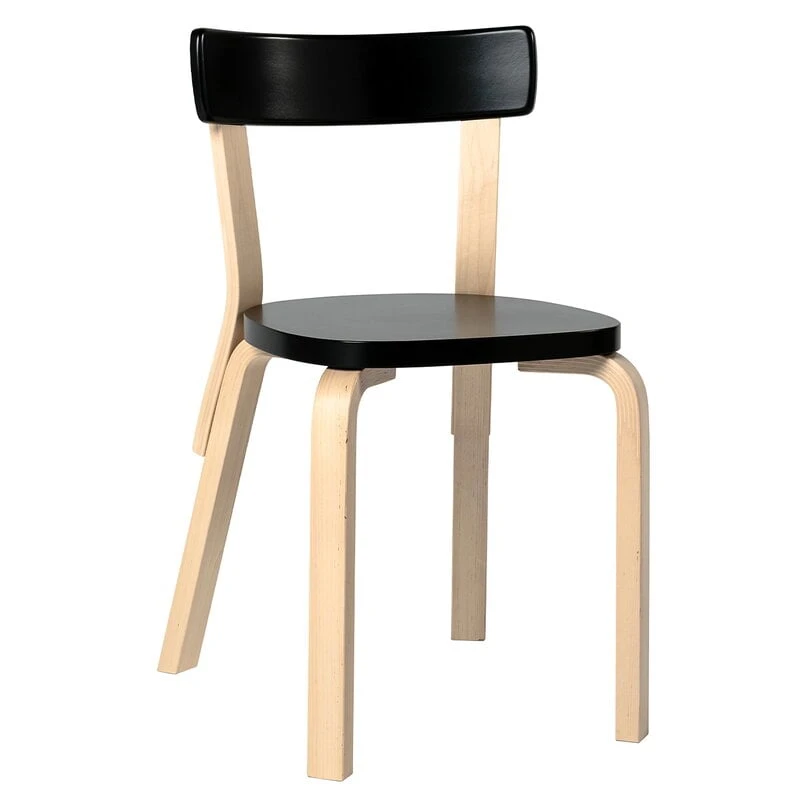 Artek Aalto Chair 69, Black 1 Artek Aalto Chair 69, Black