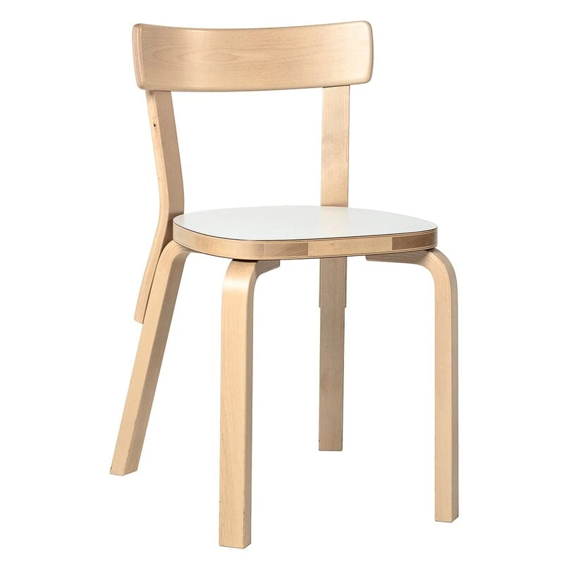 Artek Aalto Chair 69, White Laminate 1 Artek Aalto Chair 69, White Laminate