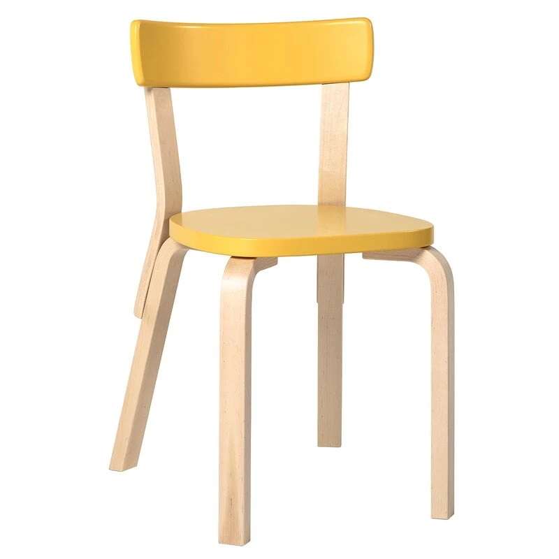 Artek Aalto Chair 69, Yellow 1 Artek Aalto Chair 69, Yellow