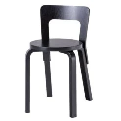 Artek Aalto Chair 65, All Black