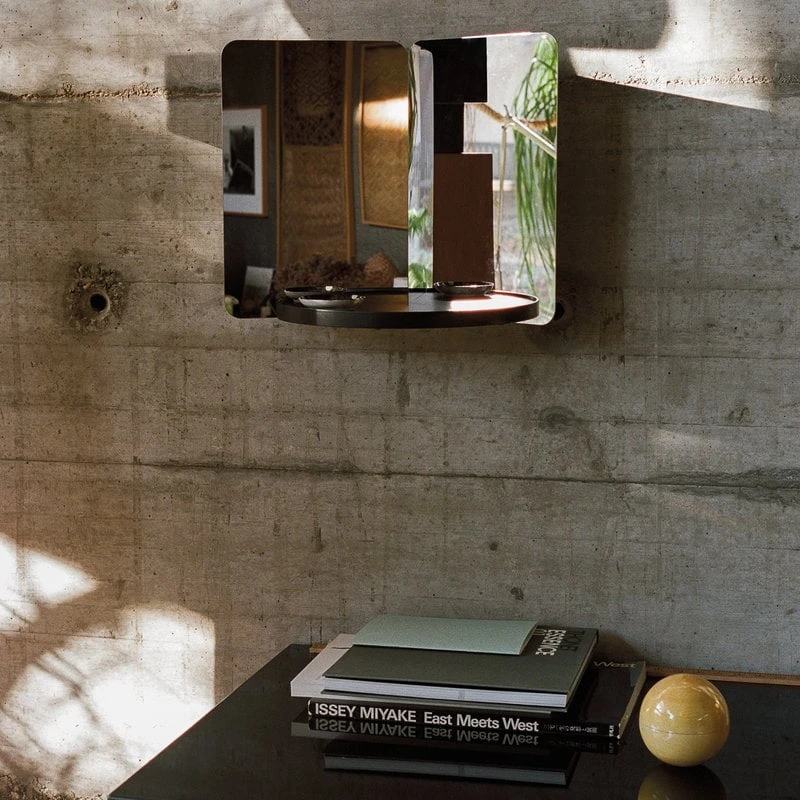 Artek 124 Degrees Mirror, Medium, Ash Shelf 2 Artek 124 Degrees Mirror, Medium, Ash Shelf - Image 2