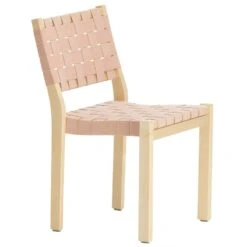 Artek Aalto Chair 611, Birch - Natural/red Webbing