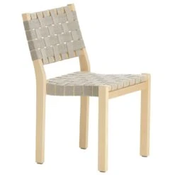 Artek Aalto Chair 611, Birch - Natural/black Webbing