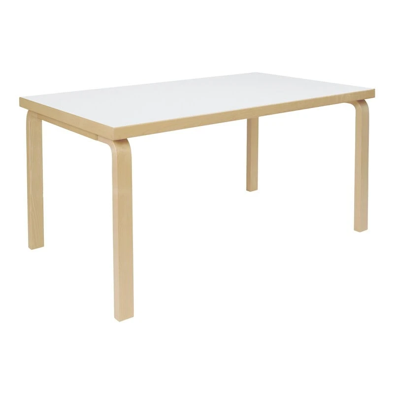 Artek Aalto Table 82A, Birch - White 2 Artek Aalto Table 82A, Birch - White - Image 2