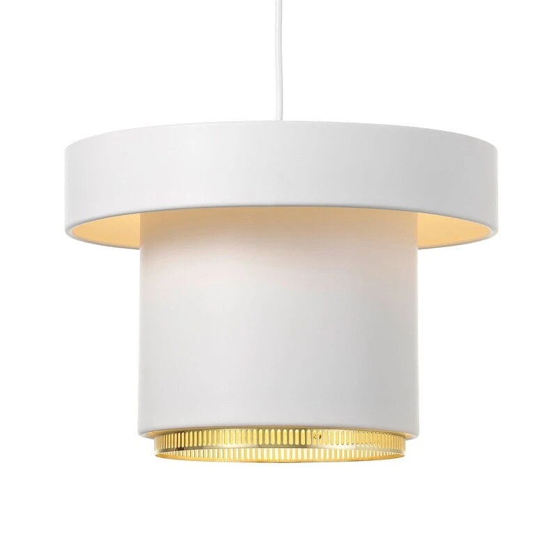Artek A201 Pendant, White - Brass 4 Artek A201 Pendant, White - Brass - Image 4