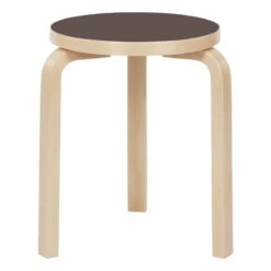 Artek Aalto Stool 60, Mauve Linoleum - Birch