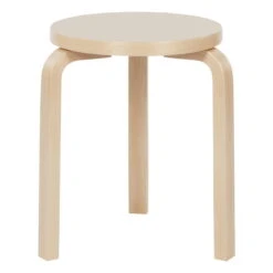 Artek Aalto Stool 60, Mushroom Linoleum - Birch