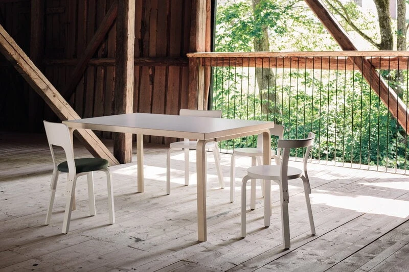 Artek Aalto Table 82A, Birch - White 6 Artek Aalto Table 82A, Birch - White - Image 6