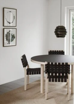 Artek Aalto Table 91, Birch - Black -Artek Artek 611 Chair 91 Table A331 Pendant Light Riikka Kantinkoski